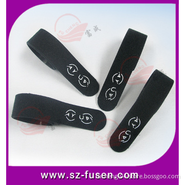 Black Color with Custom Logo Velcro Cable Tie